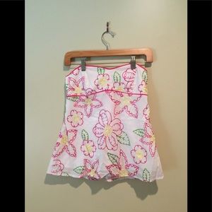 Lilly Pulitzer Embroidered Flower Tube Top